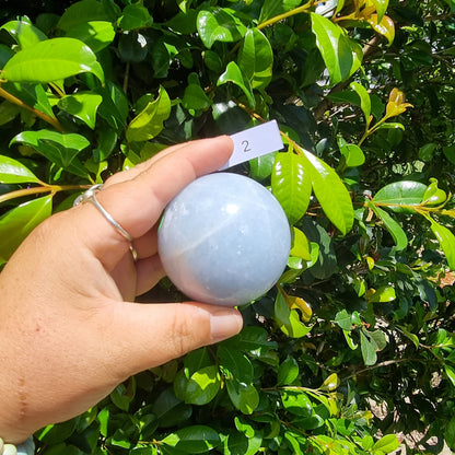 Blue Calcite Sphere - Madagascar