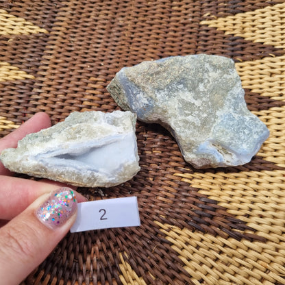 Blue Chalcedony Raw - B Grade