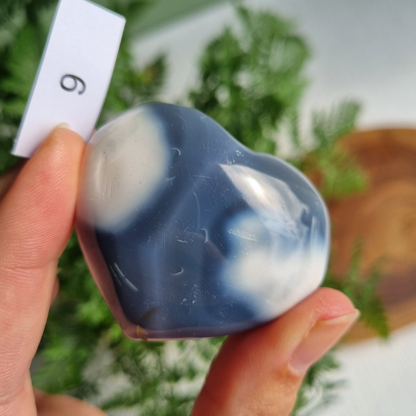Orca Agate Heart