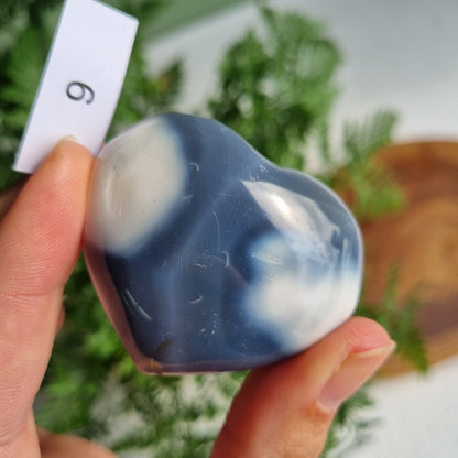 Orca Agate Heart
