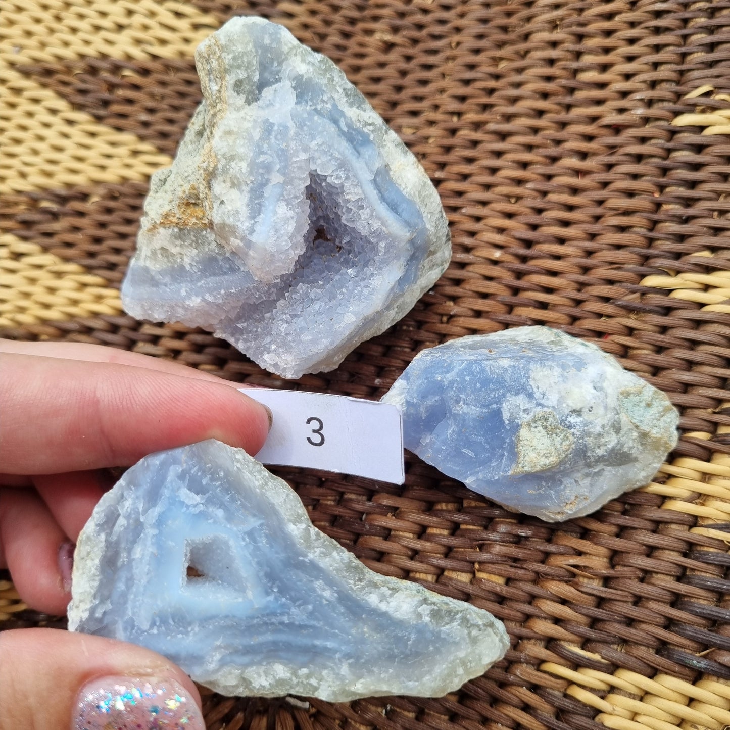 Blue Chalcedony Raw - A Grade