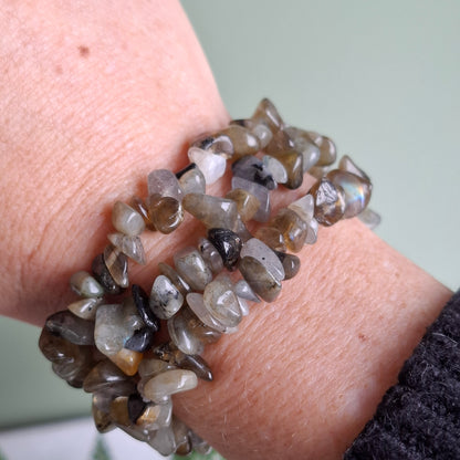 Labradorite Chip Bracelet