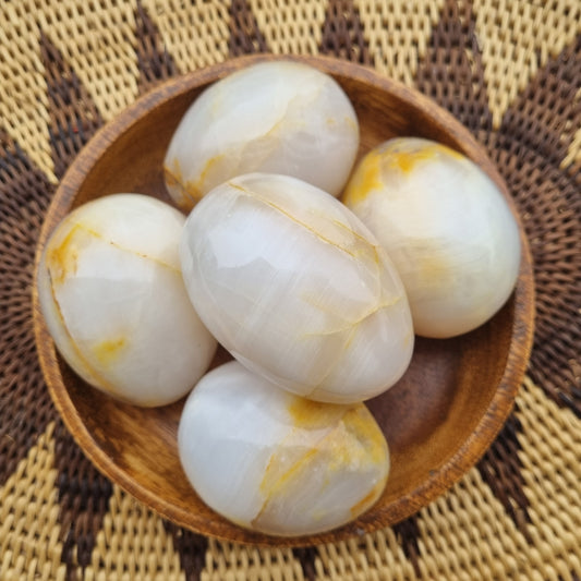 White Calcite Egg - Madagascar - 60-80mm