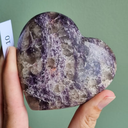 Lepidolite Heart - Madagascar - Smaller Sizes