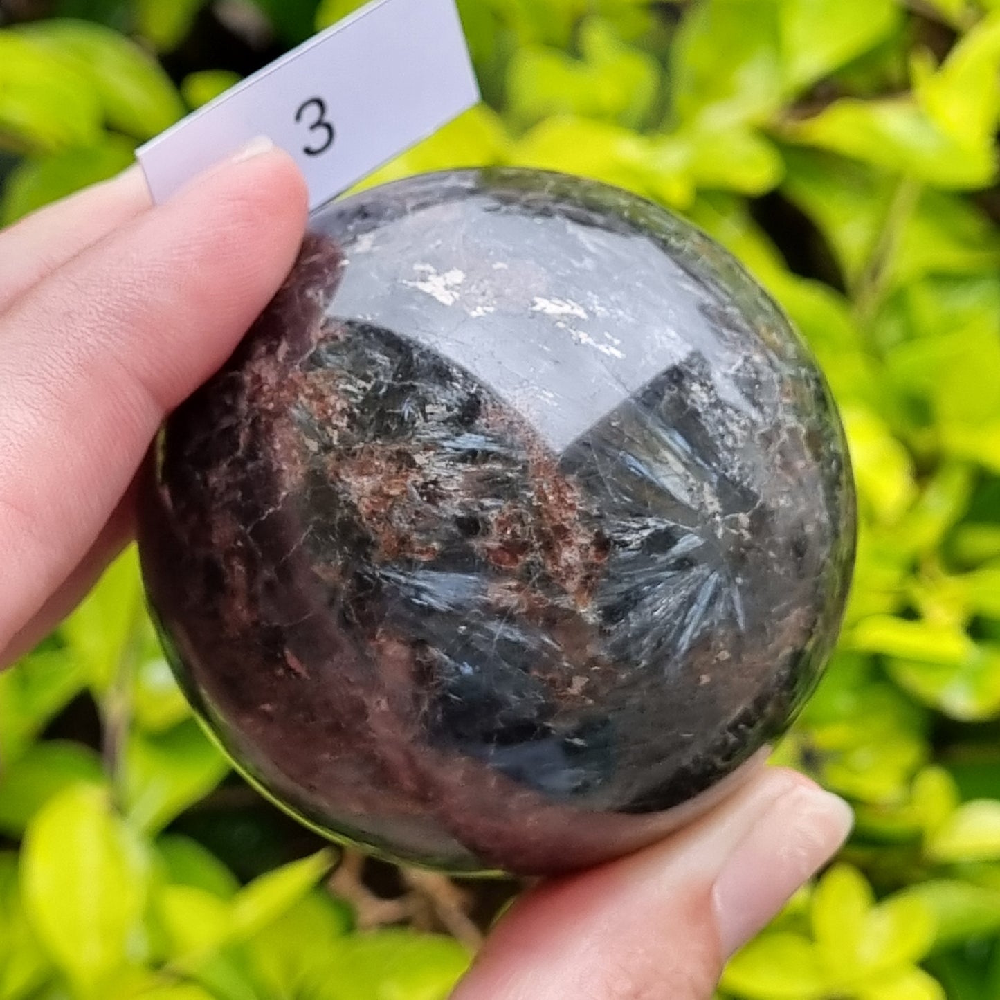 Garnet in Arfvedsonite Sphere - China