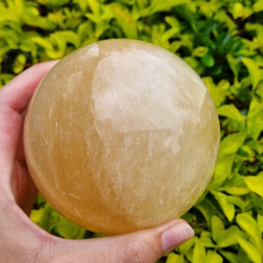 Golden Calcite Sphere - China - 1.249kg