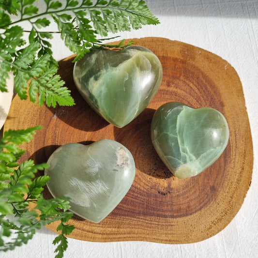Garnierite Heart (Green Moonstone) - Madagascar