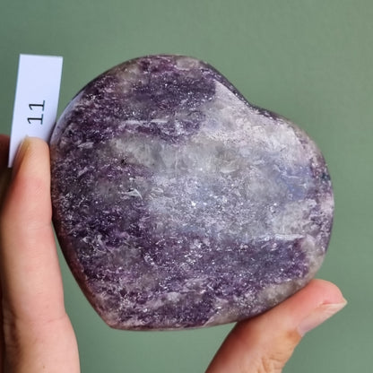 Lepidolite Heart - Madagascar - Smaller Sizes