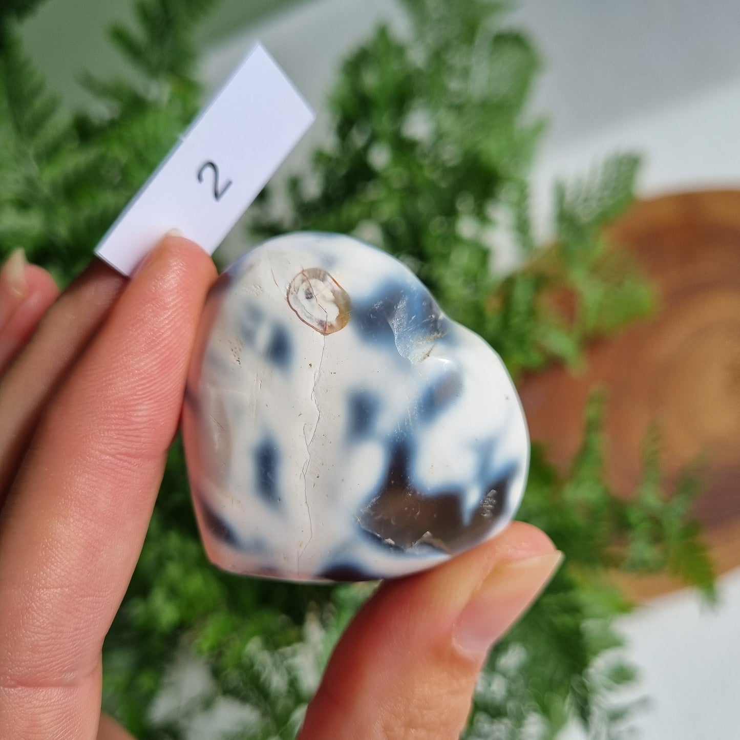 Orca Agate Heart