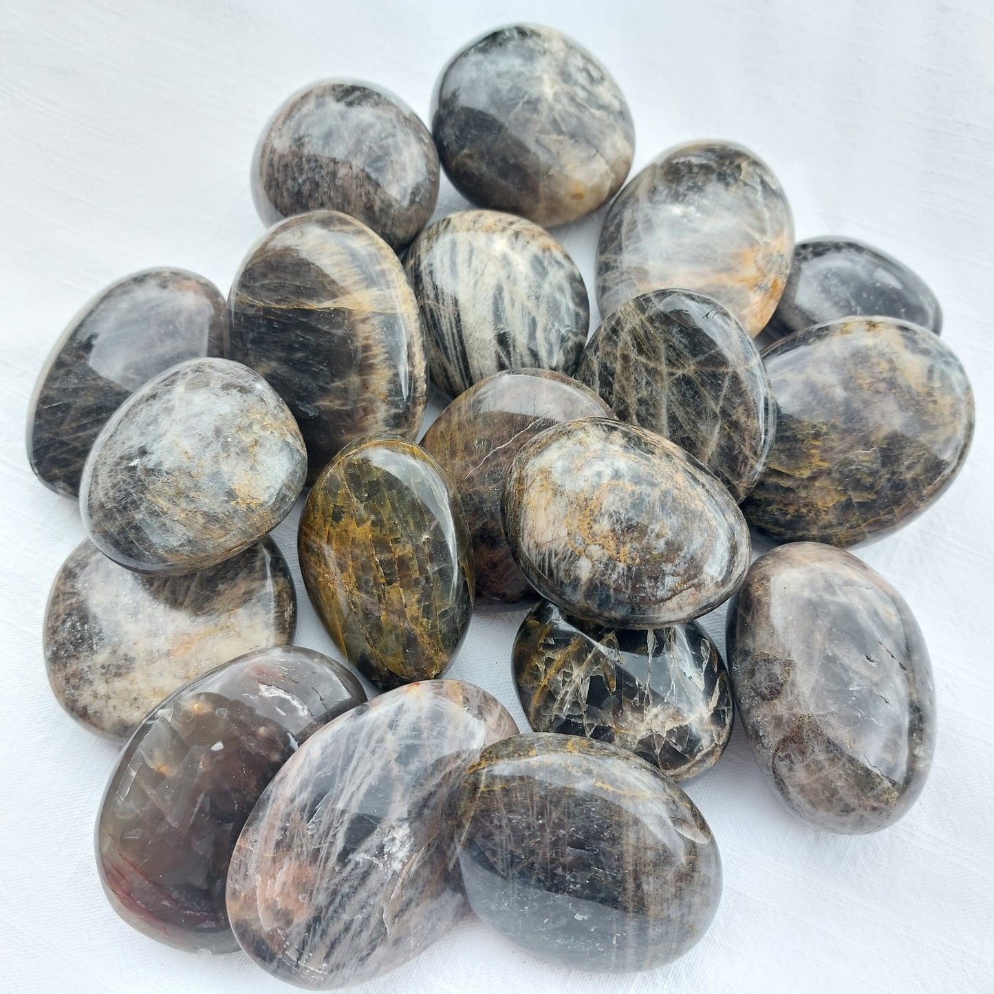 Black Moonstone Palm Stone - BULK - Madagascar - Under 1kg
