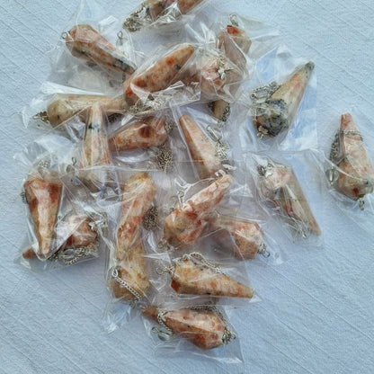 Sunstone Pendulum - 6 Faceted