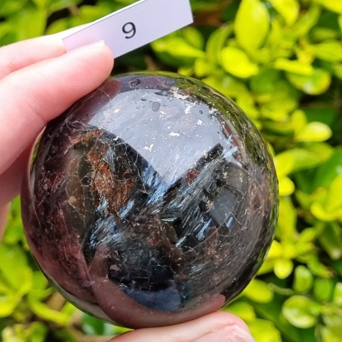 Garnet in Arfvedsonite Sphere - China
