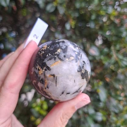 Tourmaline in Quartz Sphere - Madagascar