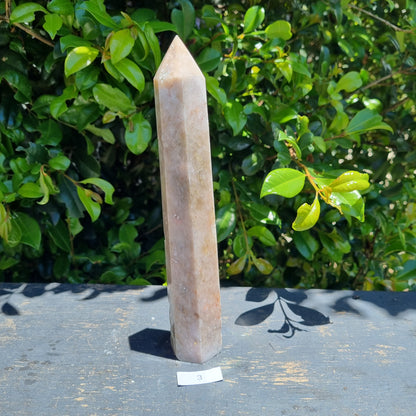 Pink Calcite with Quartz Towers - Madagascar