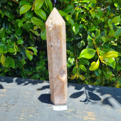 Pink Calcite with Quartz Towers - Madagascar