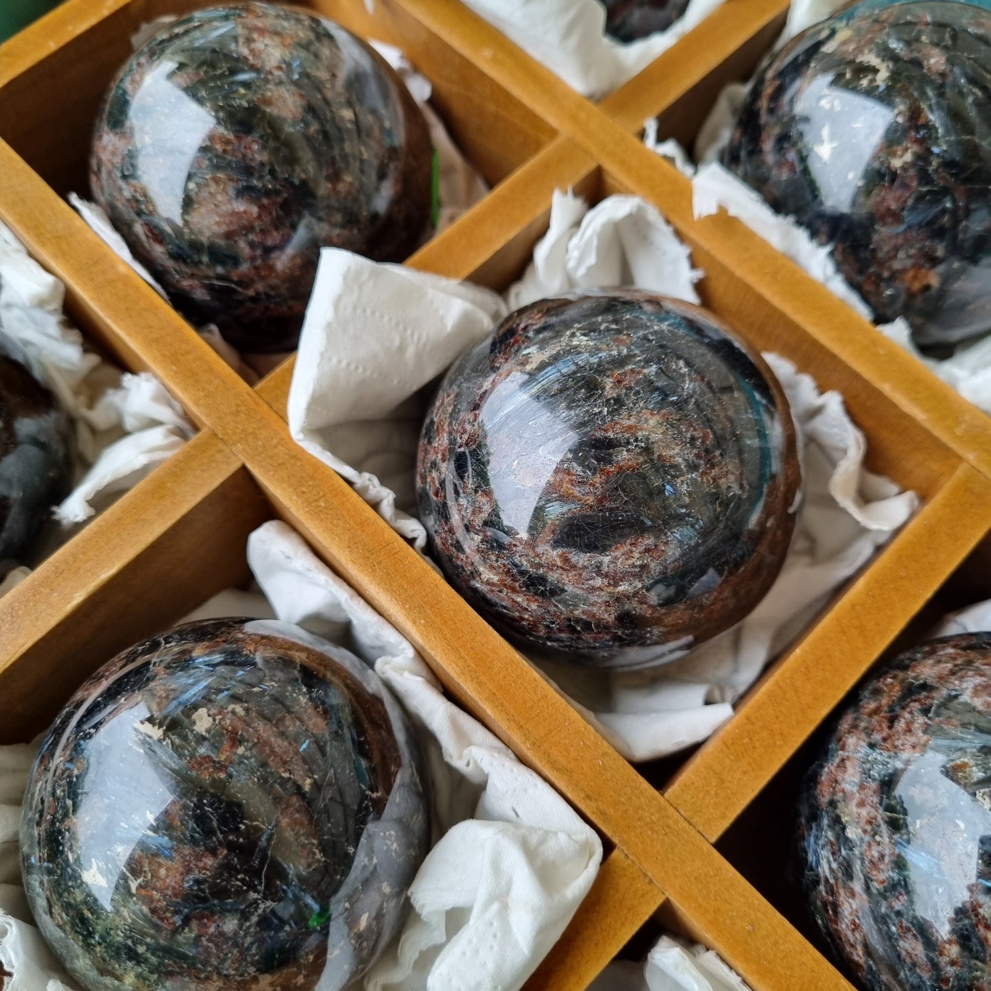 Garnet in Arfvedsonite Sphere - China