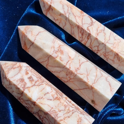 Red Vein Calcite Tower - China