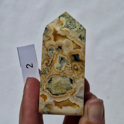 Crazy Lace Agate Obelisk