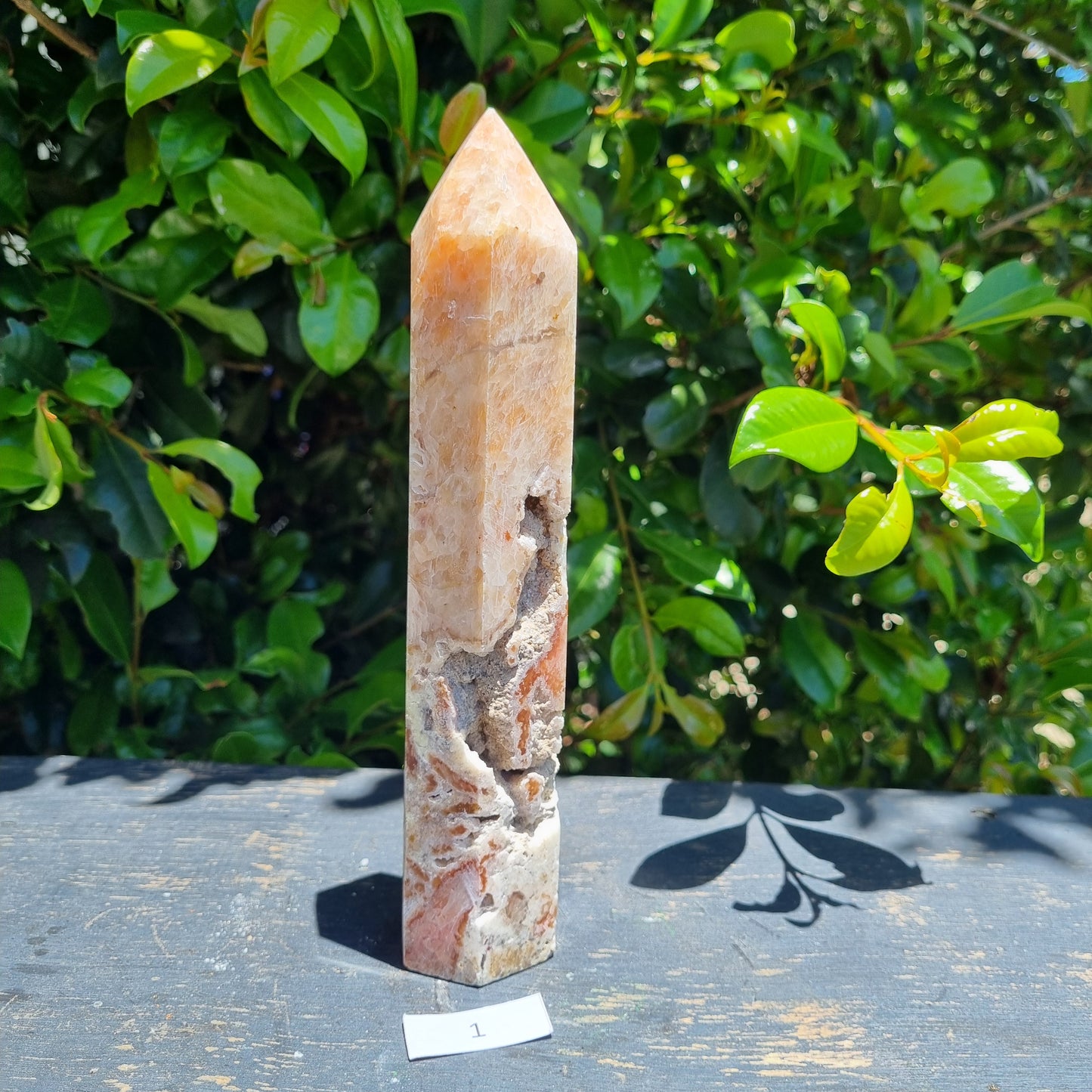 Pink Calcite with Quartz Towers - Madagascar