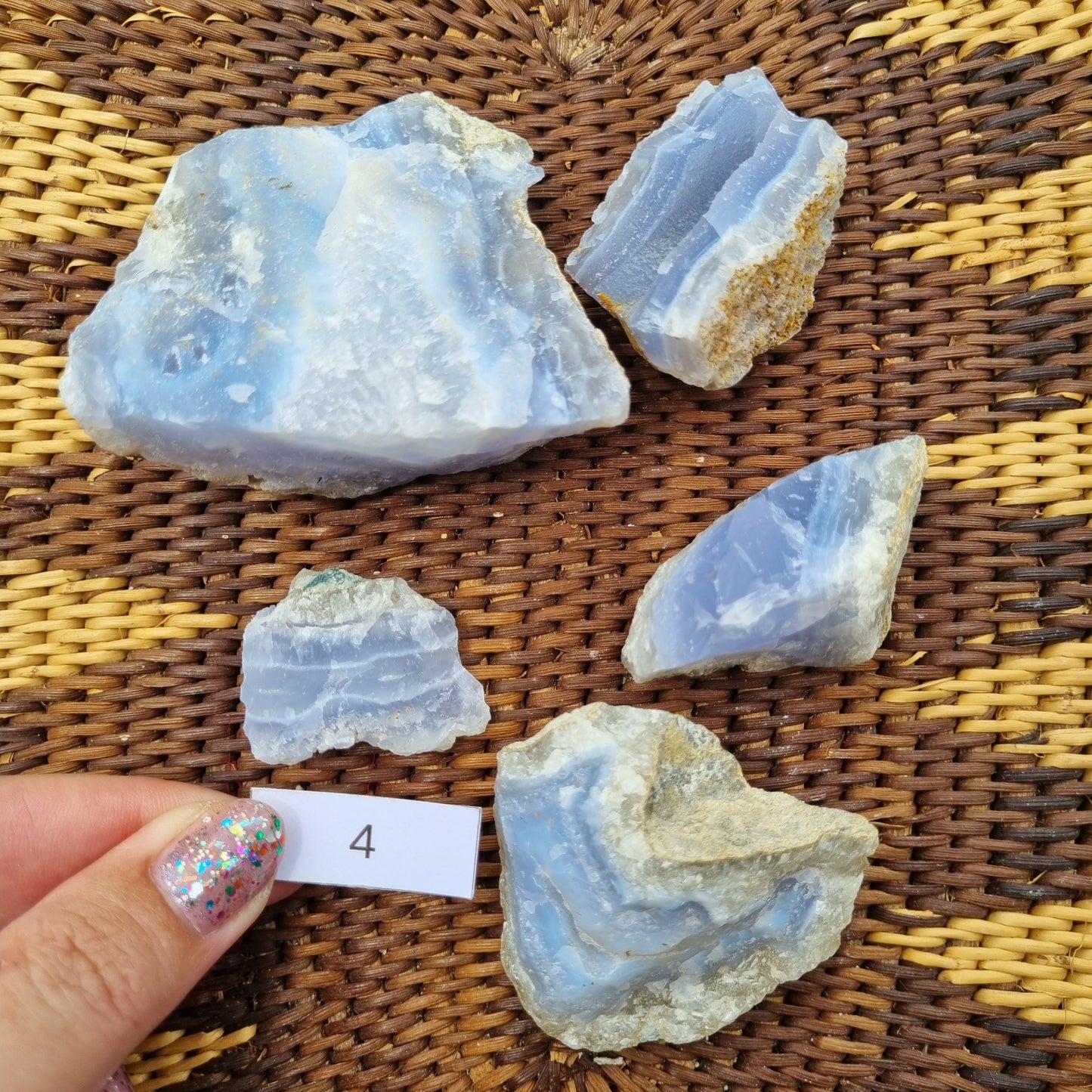 Blue Chalcedony Raw - A Grade