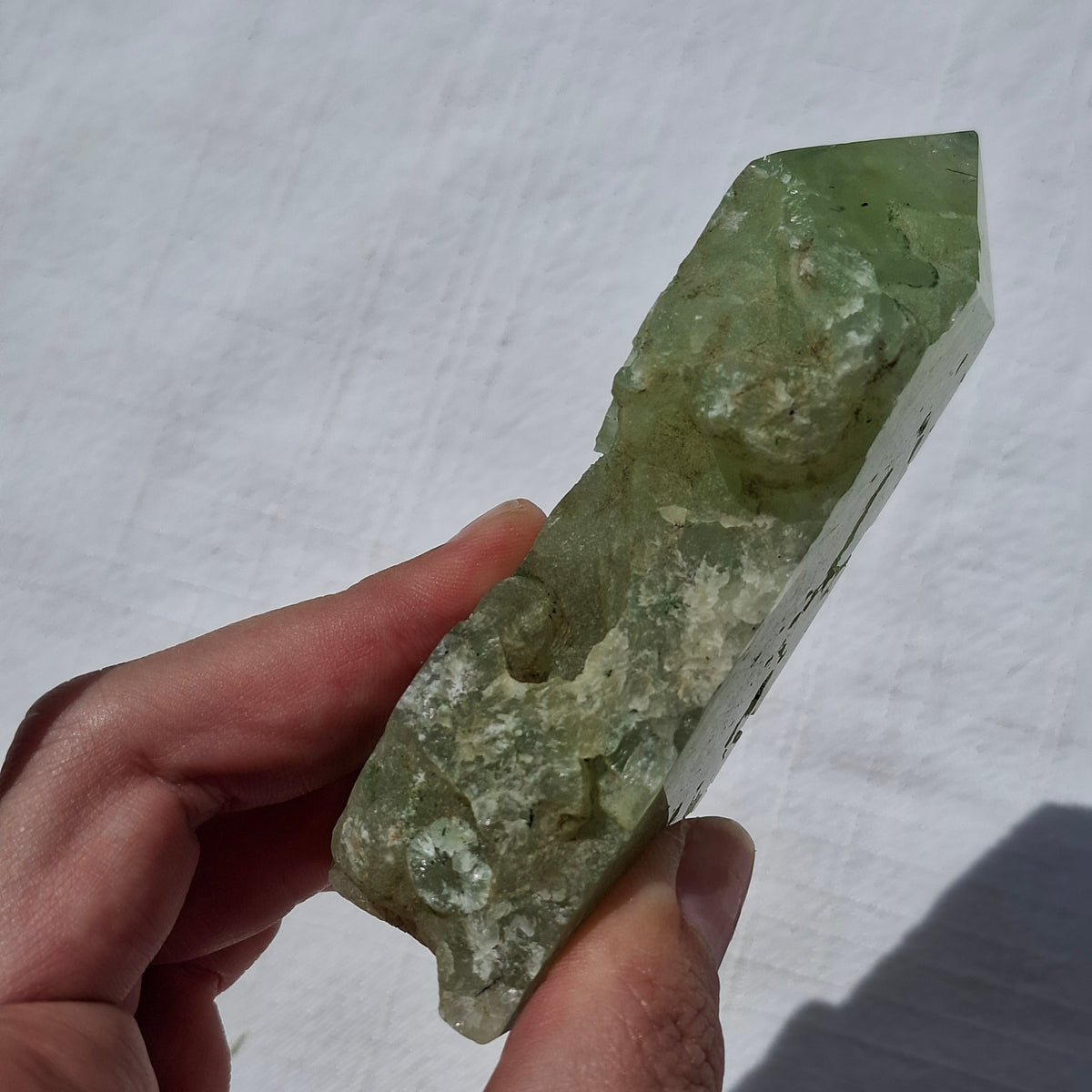 Prehnite Rough Tower - 214 grams