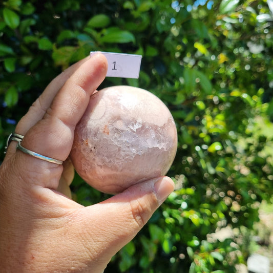 Pink Amethyst Sphere - Brazil - 373g