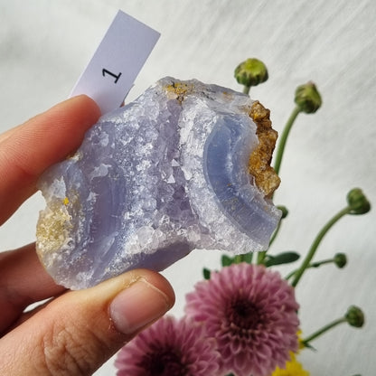Blue Chalcedony Raw - A Grade