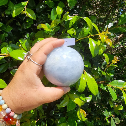 Blue Calcite Sphere - Madagascar