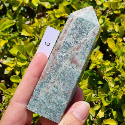 Marcasite in Green Matrix Obelisk