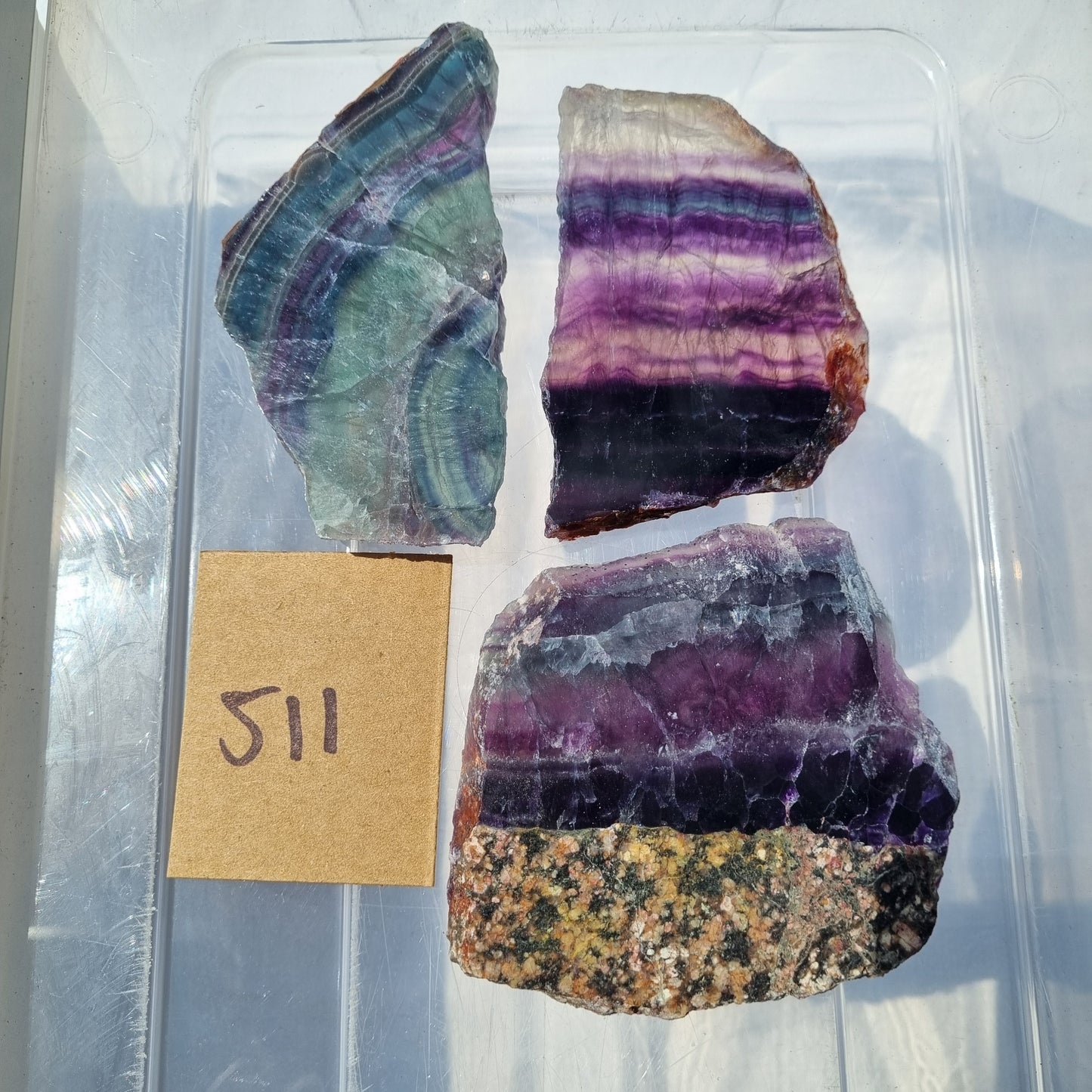 Fluorite Slices - BULK - China - Under 1kg