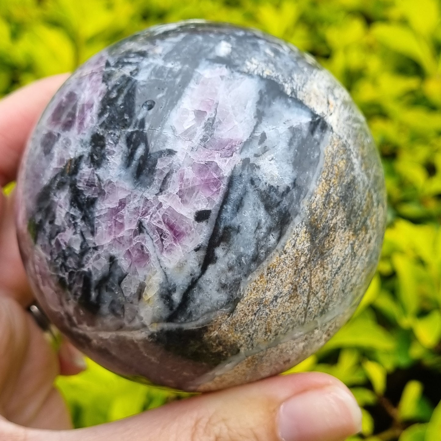 Purple Fluorite in Matrix Sphere - China - 619g