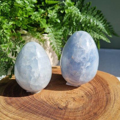 Blue Calcite Egg - Madagascar
