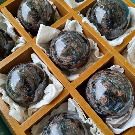 Garnet in Arfvedsonite Sphere - China