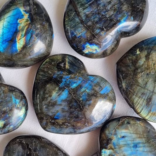 Labradorite Heart - Madagascar - Smaller Sizes