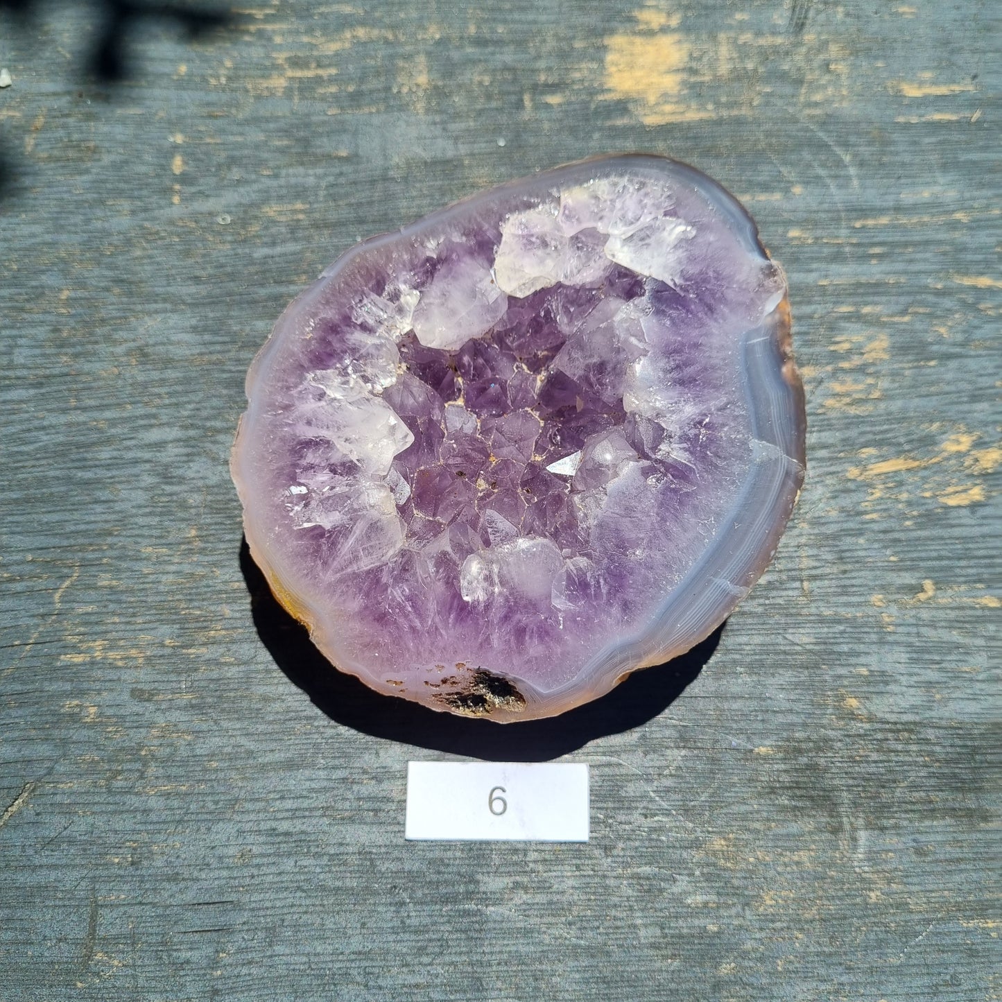 Amethyst on Agate Cluster - Madagascar