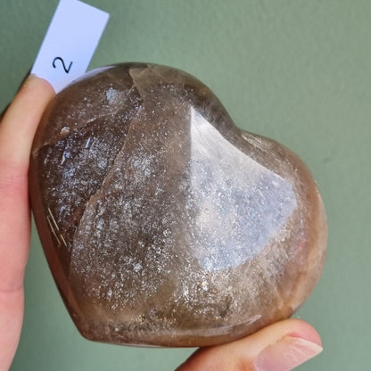 Black Moonstone Heart - Madagascar