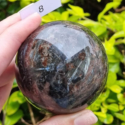 Garnet in Arfvedsonite Sphere - China