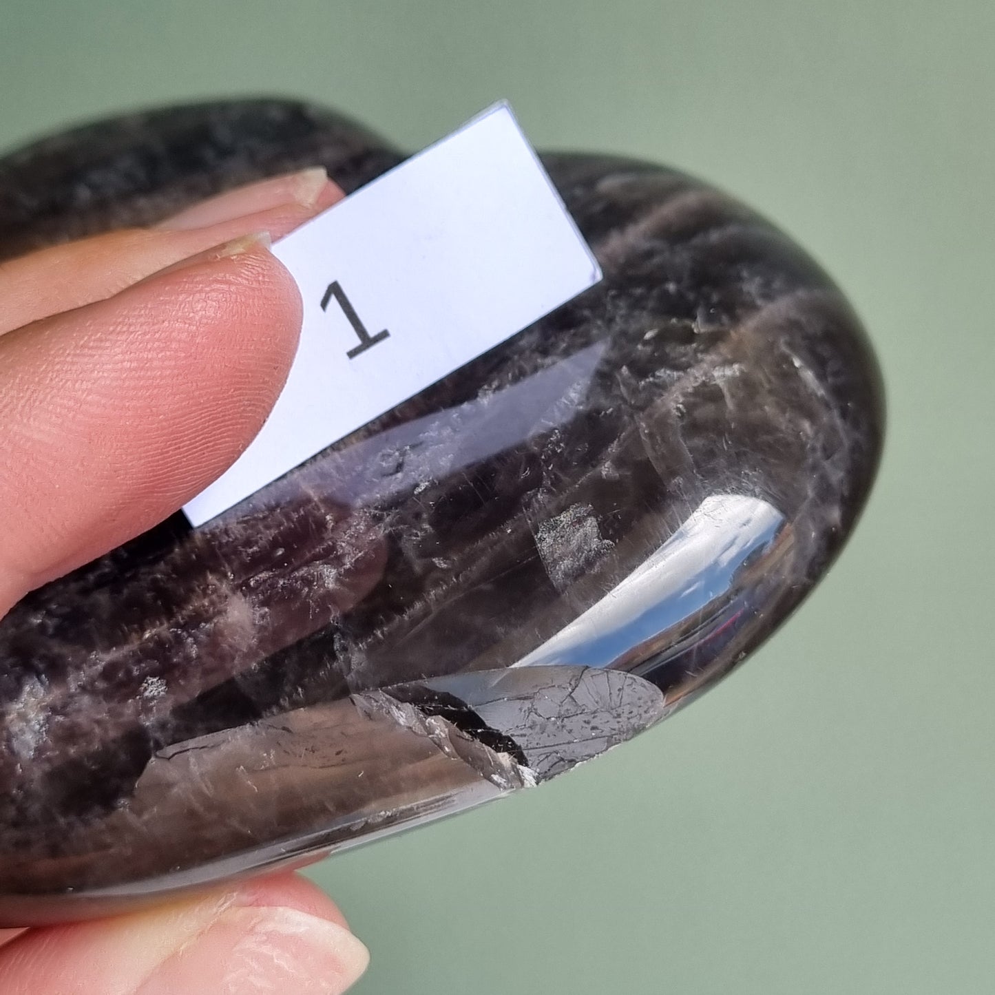 Black Moonstone Heart - Madagascar