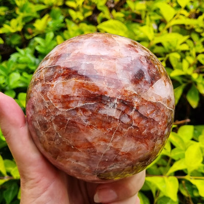 Fire Quartz Sphere - Madagascar - 1.234kg