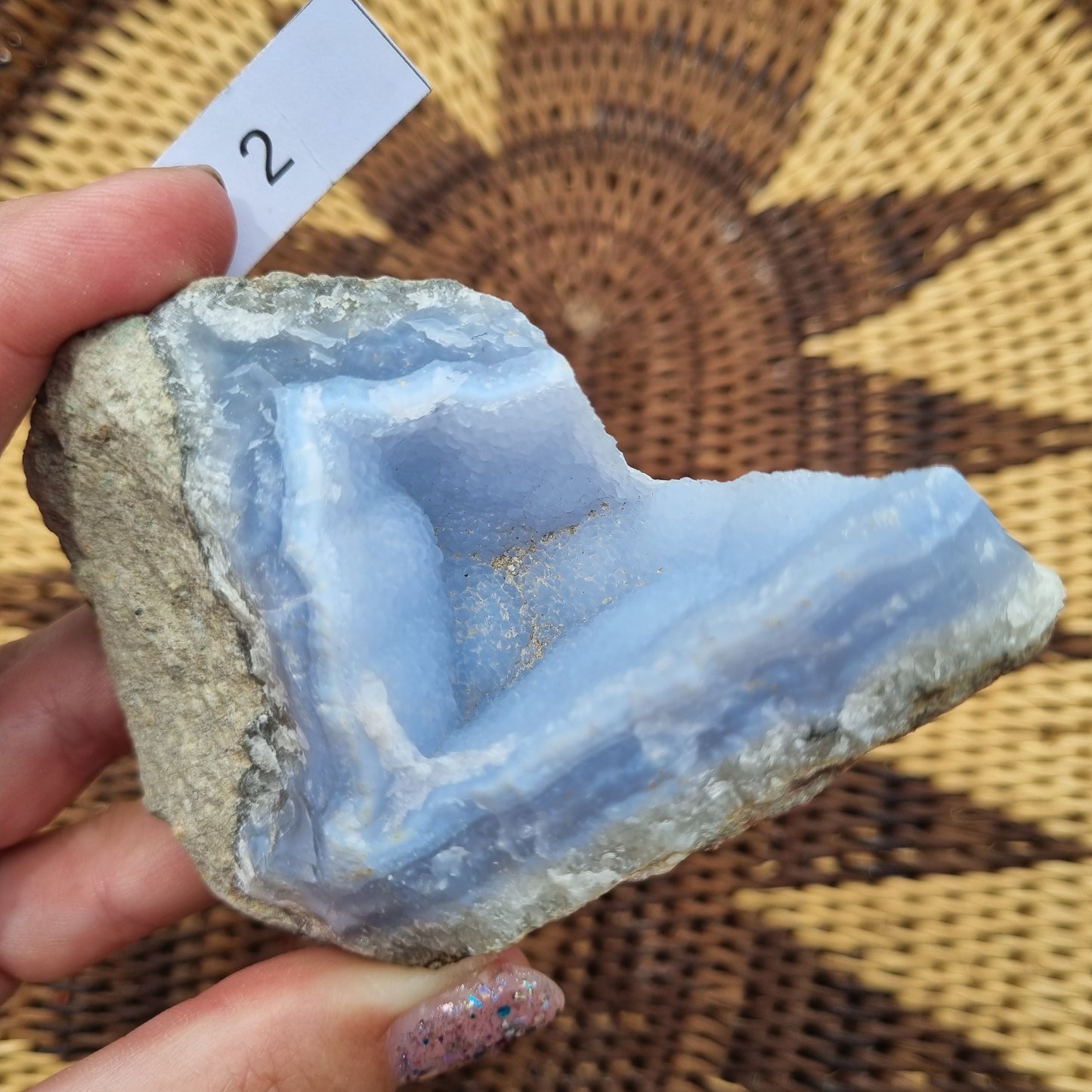 Blue Chalcedony Raw - A Grade