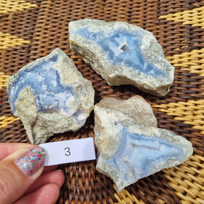 Blue Chalcedony Raw - B Grade