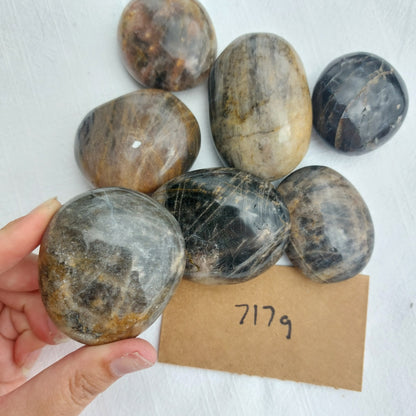 Black Moonstone Palm Stone - BULK - Madagascar - Under 1kg