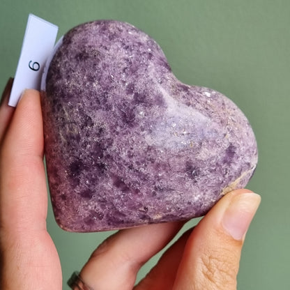 Lepidolite Heart - Madagascar - Smaller Sizes