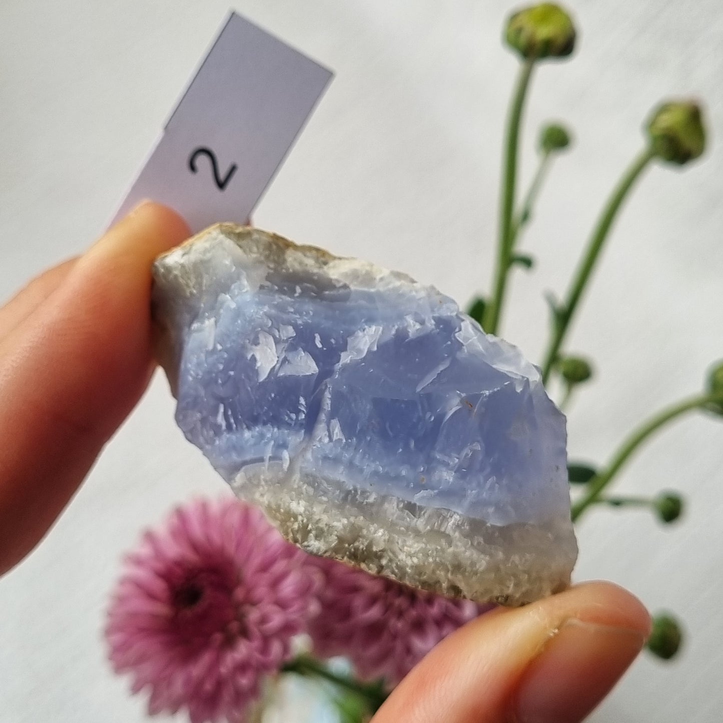 Blue Chalcedony Raw - A Grade