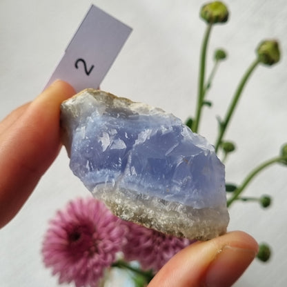 Blue Chalcedony Raw - A Grade