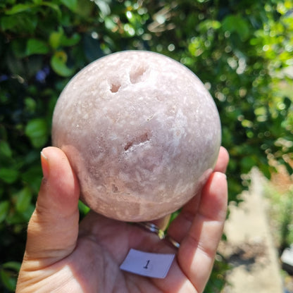 Pink Amethyst Sphere - Brazil - 842g