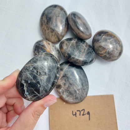Black Moonstone Palm Stone - BULK - Madagascar - Under 1kg