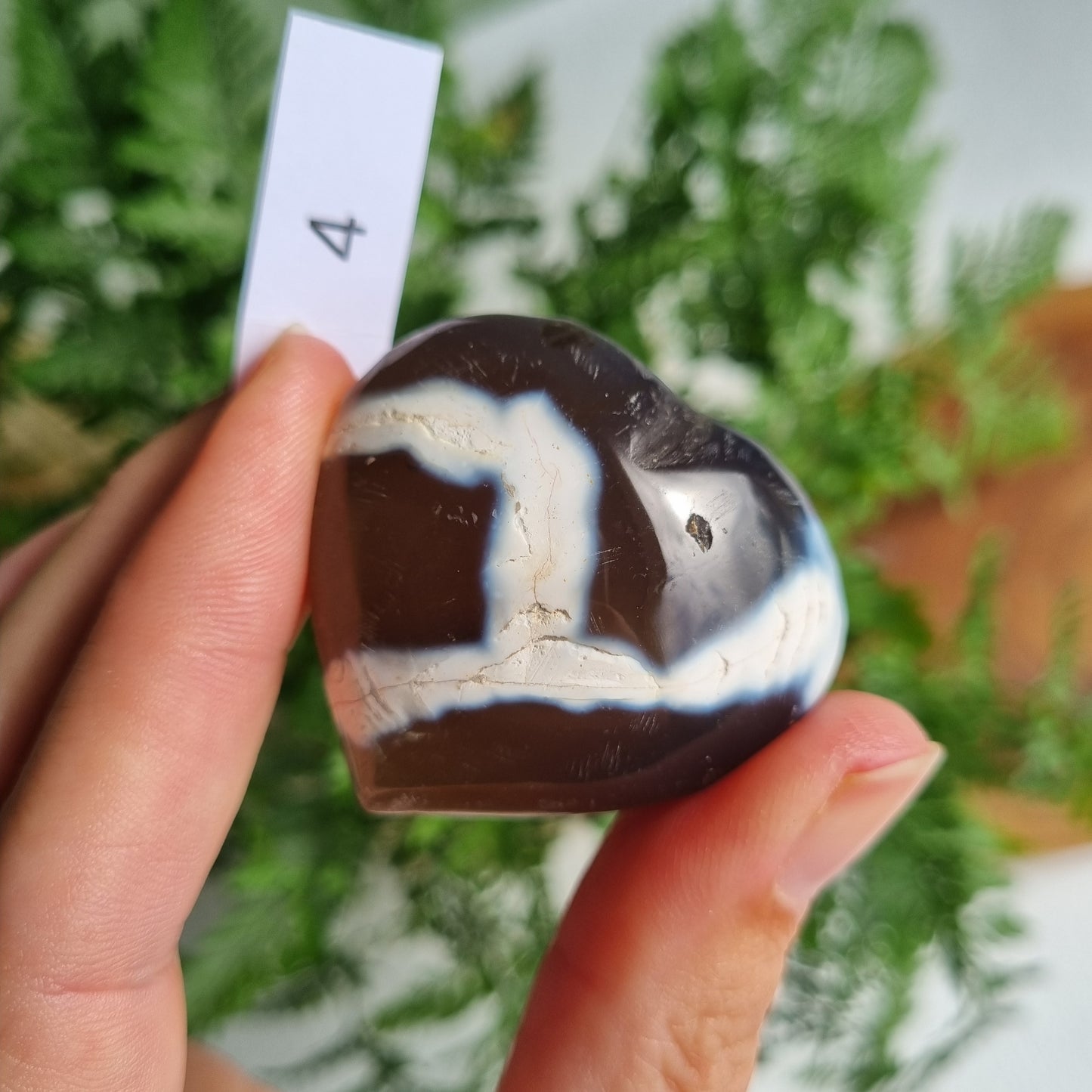 Orca Agate Heart