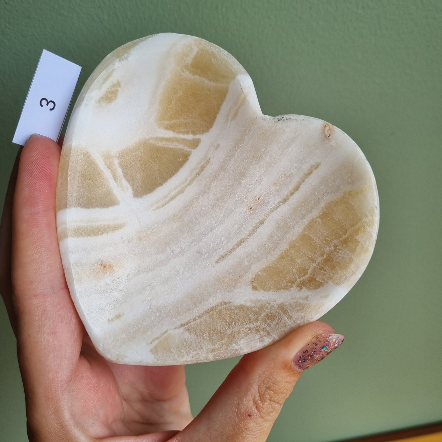 Banded Calcite Heart Bowl