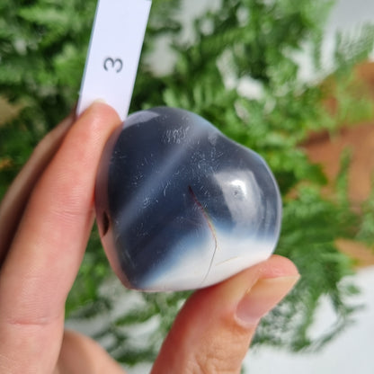Orca Agate Heart